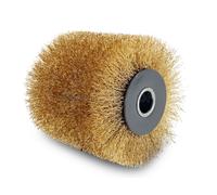 Scheppach Spazzola in filo di ottone per smerigliatrice MRS1300 | larghezza 100 mm - 120 mm Ø | per diverse superfici in legno, pietra e metallo | Rullo abrasivo adatto per levigatura, rimozione e