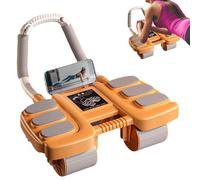 Rullo addominale a rimbalzo automatico,Rullo addominale a quattro ruote con supporto gomiti, ideale per il fitness in famiglia, palestra (arancione)