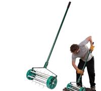 Rullo aeratore per - Aeratore da terra stile spinta strumento di aerazione manuale per con punte | Attrezzature per la cura del durevole raffinatore per terreno multiuso per paesaggi