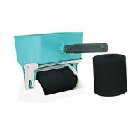 Rullo applicatore colla per lavorazione del legno regolabile con supporto e
