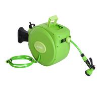 Rullo Avvolgitubo Riavvolgimento Automatico con Ugello Multifunzionale Giardino 20 Metri