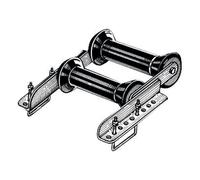 Rullo basculante posteriore 60 mm doppio - 1 PZ Osculati - 02.040.69 - 0204069