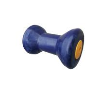Rullo centrale blu inserto giallo foro 18mm per rimorchi