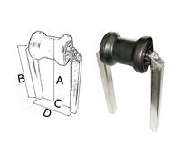 Rullo centrale piccolo tubo 40 x 40 mm - 1 PZ Osculati - 02.030.12 - 0203012