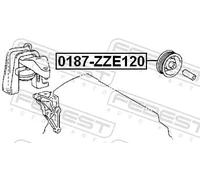 Rullo cinghia trapezoidale 0187-ZZE120 FEBEST per TOYOTA AVENSIS Tre volumi