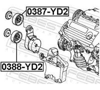 FEBEST 0388-YD2 Galoppino guidacinghia, cinghia Poly-V