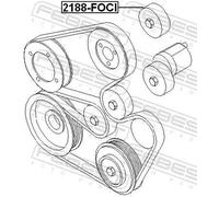 FEBEST 2188-FOCI Galoppino guidacinghia, cinghia Poly-V