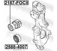 Rullo cinghia trapezoidale 2588-4007 FEBEST per PEUGEOT MITSUBISHI CITROËN