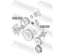 Rullo cinghia trapezoidale 3488-CAY FEBEST per PORSCHE CAYENNE