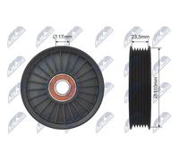 NTY RNK-AU-017 Galoppino/Guidacinghia, Cinghia Poly-V per AUDI,CUPRA,SEAT,SKODA,