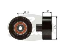 Rullo cinghia trapezoidale Metallo T36051 GATES per RENAULT LAGUNA I Grandtour