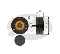 Rullo cinghia trapezoidale Metallo T36236 GATES per VW AUDI
