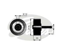 Rullo cinghia trapezoidale Metallo T36291 GATES per MERCEDES-BENZ VARIO Furgone