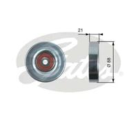 Rullo cinghia trapezoidale Metallo T36395 GATES per TOYOTA DAIHATSU