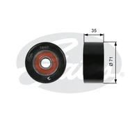 Rullo cinghia trapezoidale Metallo T36417 GATES per MAZDA 6 Hatchback 3 5 CX-7