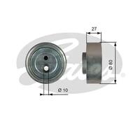 GATES T36755 Galoppino guidacinghia, cinghia Poly-V