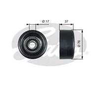 Rullo cinghia trapezoidale Metallo T38028 GATES per LAND ROVER HONDA JAGUAR