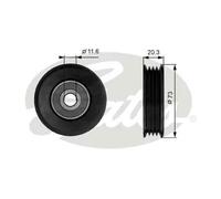 GATES T38031 Galoppino guidacinghia, cinghia Poly-V