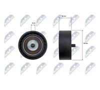 Rullo cinghia trapezoidale Plastica RNK-FR-070 NTY per FORD TRANSIT V363 Autobus