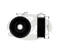 Gates Galoppino guidacinghia T38009 - Cinghia Poly-V 80 mm per Buick, Cadillac, Chevrolet