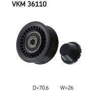 Rullo cinghia trapezoidale Plastica VKM 36110 SKF per RENAULT DACIA NISSAN