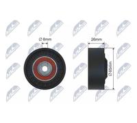 NTY Galoppino/Guidacinghia, Cinghia Poly-V compatibile con AUDI SEAT SKODA VW