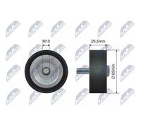 Rullo cinghia trapezoidale RNK-PL-029 NTY per CHEVROLET OPEL LAND ROVER