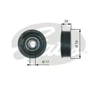 Rullo cinghia trapezoidale T36420 GATES per MAZDA 2 3 Tre volumi 3