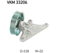 Rullo cinghia trapezoidale VKM 33206 SKF per CITROËN PEUGEOT