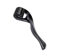 Rullo da bar 0,5 mm Dermaroller per capelli Microneedling Roller per la crescita della barba Set opaco nero Derma Roller 0,5 mm per barba da uomo e da donna