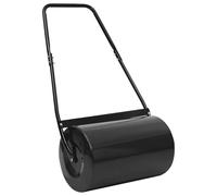 Rullo da giardino, nero, 63 cm, in acciaio, capacità 50 l, rullo manuale per compattare il terreno e compensare il suolo, per la cura del prato e la preparazione del letto di sementi