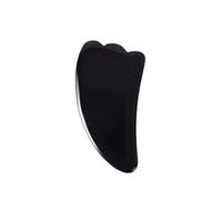 Rullo da massaggio in ossidiana nera naturale a doppia testa in pietra di giada rullo per massaggi Guasha Set Tool Real Jade Roller, Horn Gua Sha Board