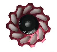 Rullo Deragliatore Resistente all'usura 11T 42mm Rosso Nero | Progettato con precisione, rotazione regolare, riduce il rumore della catena, facile sostituzione, adattabilità