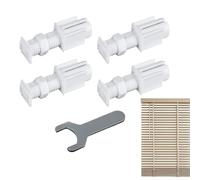 Rullo di codice di installazione 'otturatore, set di staffe per feritoie, ricambio per tende verticali, materiale PC, facile installazione, casa e uso, 9,9 x 2,4 x 2,3 cm, bianco, 5 pezzi