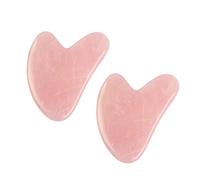 Rullo di cristallo e set di zucca portatile for massaggio Rullo di giada verde Accessorio di bellezza in pietra avventura 1 pezzo (Color : 2PCSGuashaBoardPink)