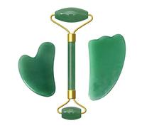 Rullo di cristallo e set di zucca portatile for massaggio Rullo di giada verde Accessorio di bellezza in pietra di avventura naturale 1 pezzo (Color : Type A)