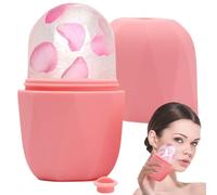 Rullo di ghiaccio, faccia di ghiaccio in silicone riutilizzabile, strumento di massaggiatore del viso per alleviare il gonfiore, ridurre i pori, rughe strette, idratare e analgesiate
