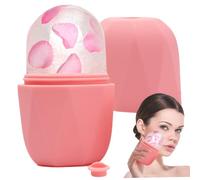 Rullo di ghiaccio, faccia di ghiaccio in silicone riutilizzabile, strumento di massaggiatore del viso per alleviare il gonfiore, ridurre i pori, rughe strette, idratare e analgesiate rullo