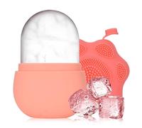 Rullo di Ghiaccio per Viso e Occhi, Maschera di Ghiaccio in Silicone, Cura Della Pelle, Restringimento dei Pori, Impacco di Ghiaccio, Allevia Il Gonfiore, Migliora la Pelle, Bello e Pratico (rosa)