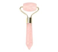 Rullo di giada al quarzo rosa, rullo di bellezza per rullo per massaggio viso e drenaggio linfatico(B3)