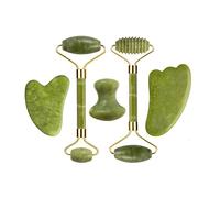 Rullo di giada Gua Sha Set for massaggi Guasha Board Pettine Raschietto a guazzo Body Spa Strumenti di sollevamento antietà for il viso (Color : Type 12)