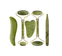 Rullo di giada Gua Sha Set for massaggi Guasha Board Pettine Raschietto a guazzo Body Spa Strumenti di sollevamento antietà for il viso (Color : Type 09)