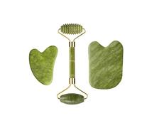 Rullo di giada Gua Sha Set for massaggi Guasha Board Pettine Raschietto a guazzo Body Spa Strumenti di sollevamento antietà for il viso (Color : Type 03)