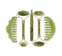 Rullo di giada Gua Sha Set for massaggi Guasha Board Pettine Raschietto a guazzo Body Spa Strumenti di sollevamento antietà for il viso (Color : Type 07)