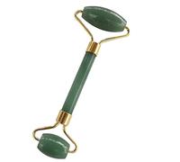 Rullo di giada verde naturale pietra di giada tavola Guasha Board Yoni Egg Set Massaggiatore facciale Strumento di sollevamento del viso Rullo di giada Uovo Cono Esercizio, Rullo di giada