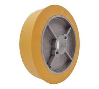 Rullo di gomma giallo 180x40mm della stampa per l'alimentatore di potere | Dimensioni 180 x 40 mm, foro da 35 mm, struttura in gomma, riduce le vibrazioni, stabile per la trasmissione di potenza