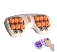 Rullo di Massaggio a Doppio Piede Portatile, Due Tecniche di Massaggio Massaggiatore Rullo, Strumento di Massaggio Muscolare Dei Tessuti Profondi, Sollievo da Stress per L'uso Dell'ufficio Orange