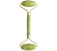 Rullo di massaggio for il viso al quarzo rosa Piastra for raschietto di giada naturale Doppia testa Massaggiatore for il viso dimagrante Rullo Rimozione antirughe for il viso, set rosa decorazione del