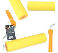 Rullo di Pressione per Carta da Parati 8 mm x 25 cm Rullo in Gomma con Manico in Plastica Strumento per Applicazione Manuale Rullo per Decorazione Pareti