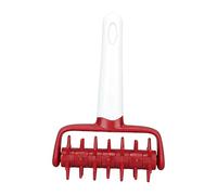 Rullo docker per impasto per pizza Utensile da professionale Previene la formazione di vesciche Crea fori perfetti per l'impasto per crosta di pizza fatta in casa Plastica ABS (Rossa)